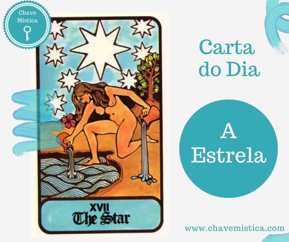 Carta Tarot para 07-01-2024 A Estrela Aproveite as oportunidades. É momento de ter fé, de se conectar com seu eu interior, se encontrar, ouvir a sua intuição, o seu sexto sentido e agir. Taróloga Paola www.chavemistica.com