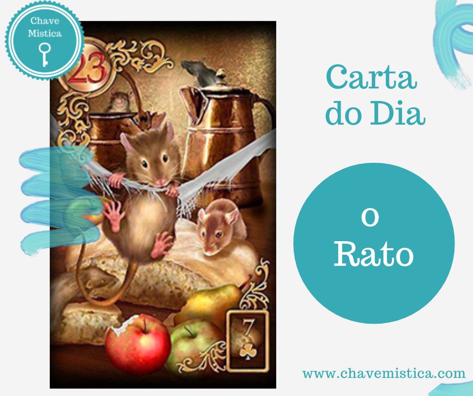 Carta Tarot para 18-09-2022 O Rato Hoje somos alertados para ter cuidado e desse modo evitar perdas materiais, energéticas, amizades ou profissionais. Taróloga Camila www.chavemistica.com