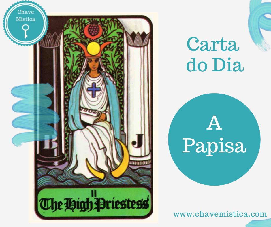 Carta Tarot para 23-01-2023 A Papisa Se sente uma grande dúvida ou conflito interno, não tema. Use a sua intuição e vá com muita sabedoria, resolver a situação. Taróloga Stella www.chavemistica.com #tarot #cartadodia #consultastarot #chavemistica #Dúvidas #conflitos #intuição