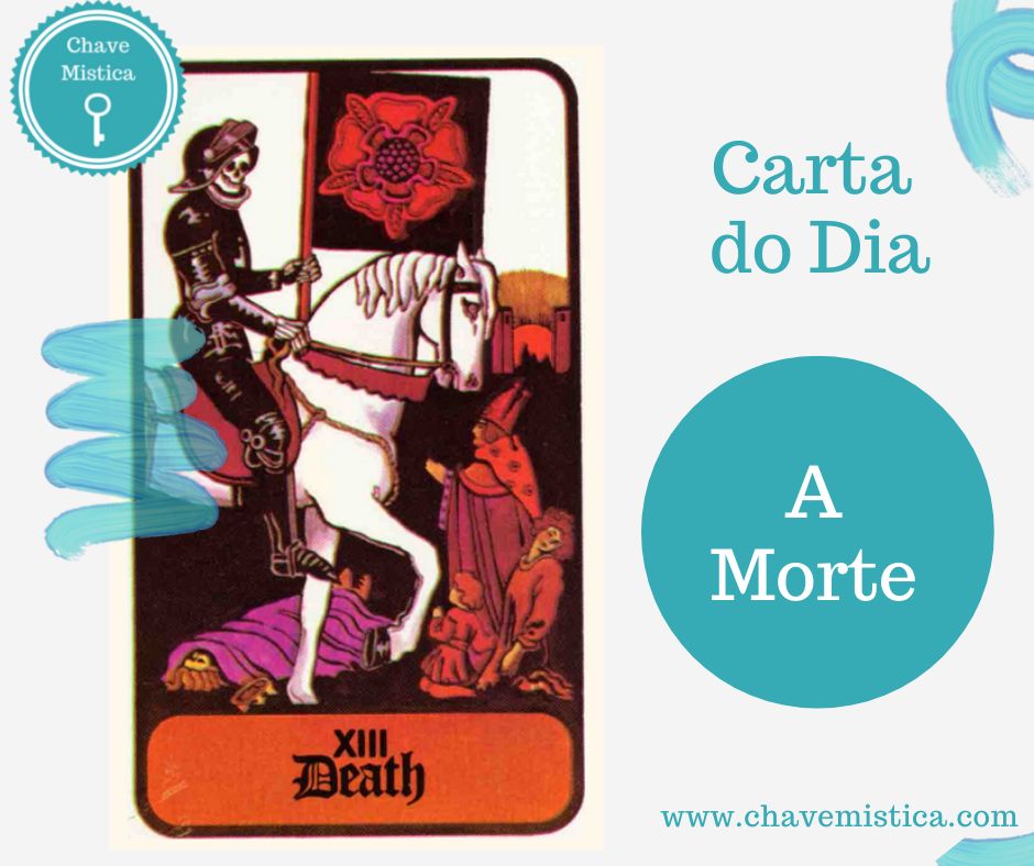 Carta Tarot para 24/02/2023 A Morte É um dia de renovação, será a morte de tudo o que é velho e já não interessa. É o renovar ou recriar e pode representar uma reconciliação, um rompimento ou o começar algo novo. Cuidado com problemas de coluna causados por má postura. Bênçãos Taróloga Flor www.chavemistica.com