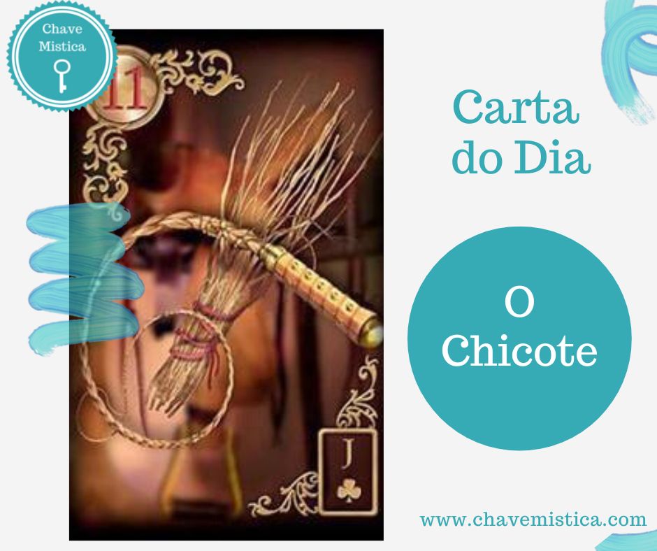 Carta Tarot para 07-10-2023 O Chicote Não julgue ou não cobre do outro, aquilo que você também não é ou não tem. Tome as rédeas da situação para abrir caminhos. Chegou a hora de parar de se autopunir e se libertar das culpas e vergonhas, pois o que você fez ou deixou por fazer no passado, não o define. Liberte-se desses conflitos internos, que só lhe trazem comportamentos destrutivo. Taróloga Sofia www.chavemistica.com