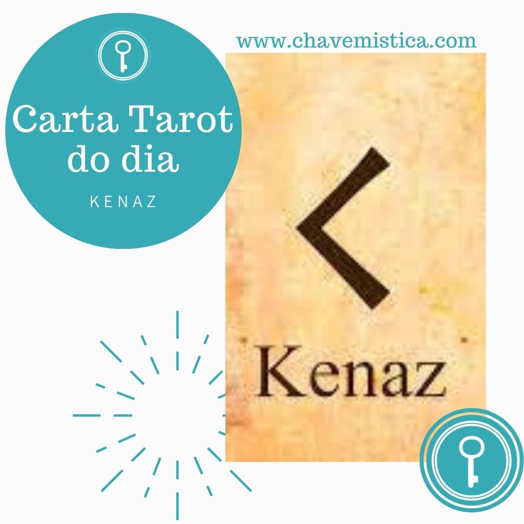 Carta Tarot para 17-12-2022 Kenaz Kenaz – A tocha Está a chegar uma fase de renovação, novos começos, de iluminação e abertura de caminhos. Taróloga Camila www.chavemistica.com #tarot #cartadodia #chavemistica #consultastarot #renovação #novoscaminhos #iluminação