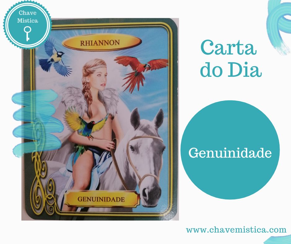 Carta Tarot para 17-06-2023 Rhiannon - Genuinidade Rhiannon traz-lhe a energia da genuinidade. Ser genuíno é uma qualidade merecedora de respeito e honrarias. Ser genuíno é ser sincero, autêntico e puro, em todos os momentos. Uma pessoa de carácter verdadeiro revela uma grandeza interior e suscita nos outros simpatia e confiança. Mentir, enganar, ludibriar mais cedo ou mais tarde acaba por se virar contra quem o faz. Mesmo que por vezes não veja o resultado esperado, por ter sido sincero nos seus pensamentos e atitudes, não deixe de cultivar esta parte de si. Ao ser verdadeiro, alimenta com luz a sua alma e o seu coração, contribuindo para que o mundo seja um lugar melhor. Seja sempre genuíno. Taróloga Raquel www.chavemistica.com