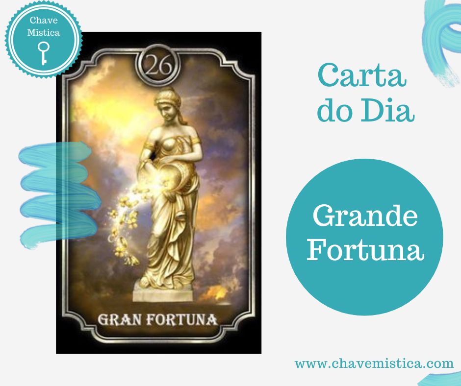 Carta Tarot para 09-06-2023 Grande Fortuna Hoje o dia está cheio de coisas positivas, prosperidade, abundância e concretizações. Aproveite para fechar acordos e concluir negócios. Qualquer área é favorecida por esta energia. Tarólogo Fábio www.chavemistica.com