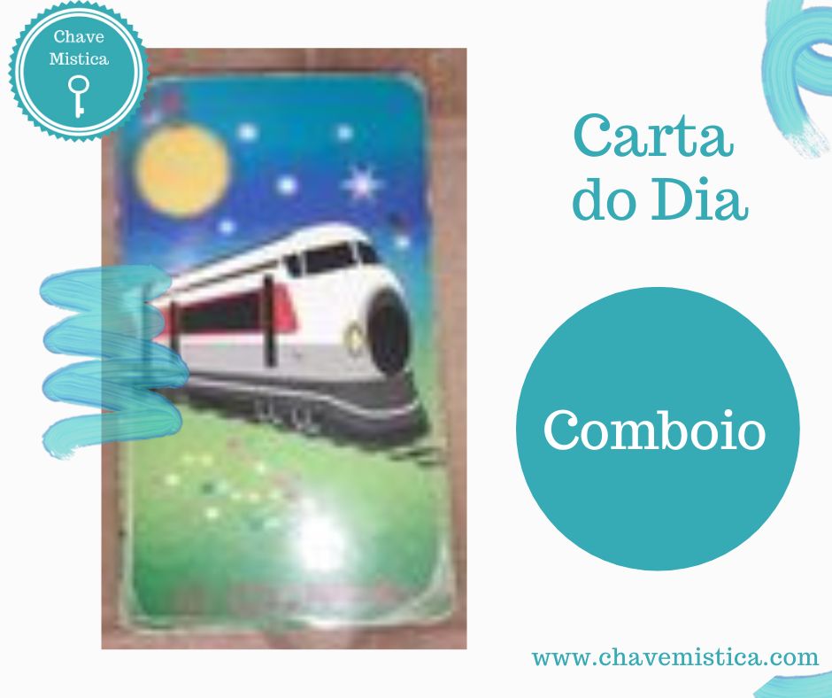 Carta Tarot para 02-07-2023 O Comboio Dia propício para pequenas viagens e férias. Abra os seus horizontes! Taróloga Sherazade www.chavemistica.com