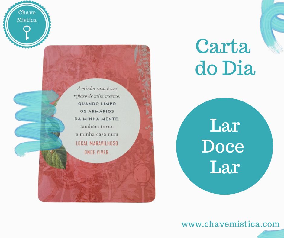 Carta Tarot para 29-08-2023 Hoje a minha casa é um refúgio tranquilo! Taróloga Cláudia www.chavemistica.com