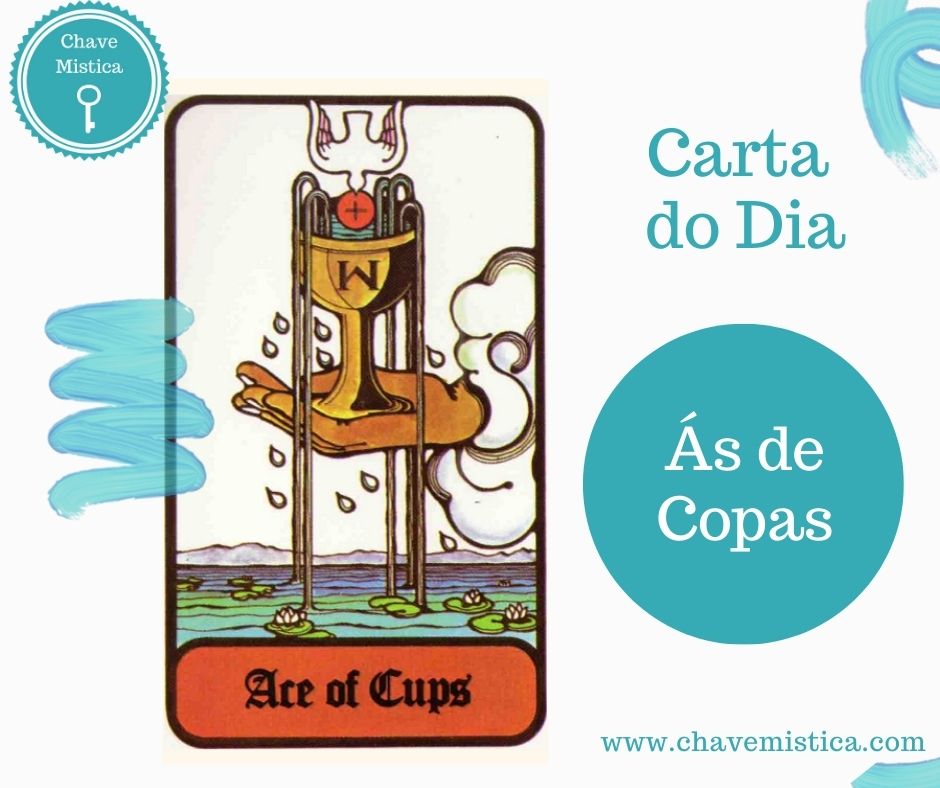 Carta Tarot para 31-12-2023 Ás de Copas Hoje todos nós estamos num fim de ciclo e com esperanças para o novo ciclo que se avizinha. Dê largas à imaginação, à criatividade e renove os seus desejos, mas sem se esquecer do amor, aquele nos move e nutre o lado bom da vida. Agora, atenção, não crie expetativas irreais, seja realista e consciente. Um Feliz Ano Novo para todos! Tarólogo Fábio www.chavemistica.com