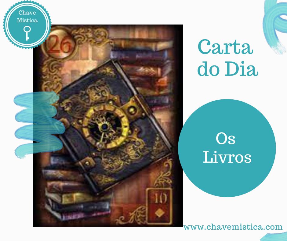 Carta Tarot para 05-11-2023 Livros Esta carta pede para lidarmos com sabedoria nas questões do dia a dia, se não tem esse conhecimento então busque por esse conhecimento. Saiba ser discreto em relação à sua vida, nem toda a gente que a rodeia lhe quer bem. No amor está carta pede para não colocar o coração sempre à frente de tudo! Taróloga Kristy www.chavemistica.com